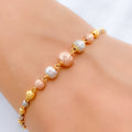 Fancy Fashionable Glimmering 22k Gold Orb Bracelet