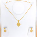 Trendy Opulent Marquise 22k Gold Pendant Set