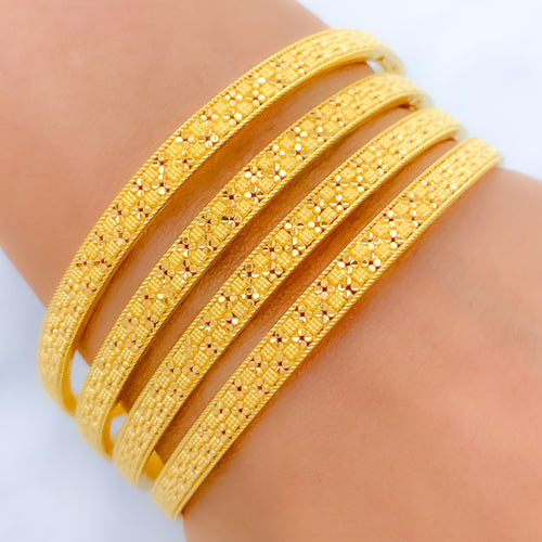 Sleek 22k Gold Bangles