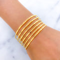 High Finish Set of 6 22k Gold Bangles