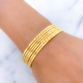 High Finish Set of 6 22k Gold Bangles