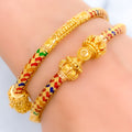 22k-gold-flower-adorned-vibrant-pipe-bangles