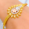 22k-gold-unique-floral-cz-loop-bracelet