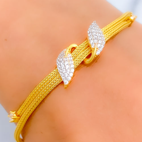 22k-gold-sophisticated-twisted-leaf-cz-bracelet