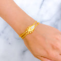 22k-gold-striking-striped-leaf-cz-bracelet