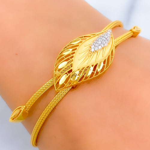 22k-gold-striking-striped-leaf-cz-bracelet