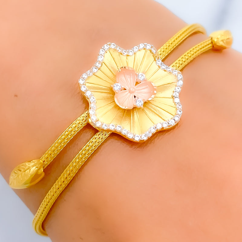 22k-gold-dazzling-refined-flower-cz-bracelet