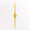 Stunning Symmetrical Golden 22k Gold Leaf Bracelet