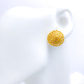 Ornate Beaded 22k Gold Top Earrings