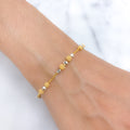 Two-tone Gold Cluster Bracelet