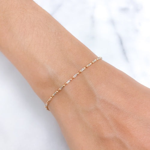 White + Rose Gold Bracelet