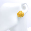 Posh High Finish 22k Gold Dome Earrings