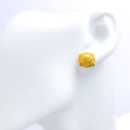 Vintage Flower 22k Gold Earrings