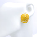 Royal Hanging 22k Gold Dome Earrings