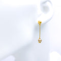 Tasteful Hanging 22k Gold Orb Earrings