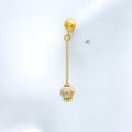 Tasteful Hanging 22k Gold Orb Earrings