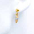 Unique Textured 22k Gold Earrings