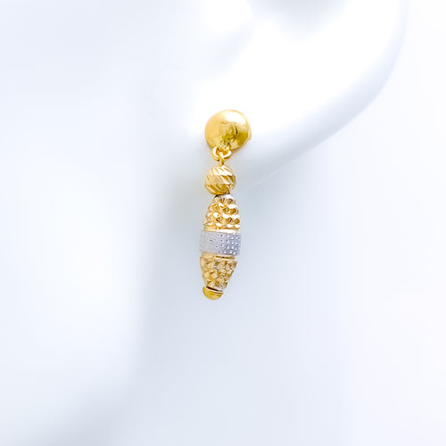 Unique Textured 22k Gold Earrings