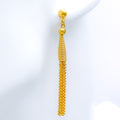 Long Fancy 22k Gold Tassel Earrings