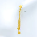 Dressy Long 22k Gold Looped Earrings
