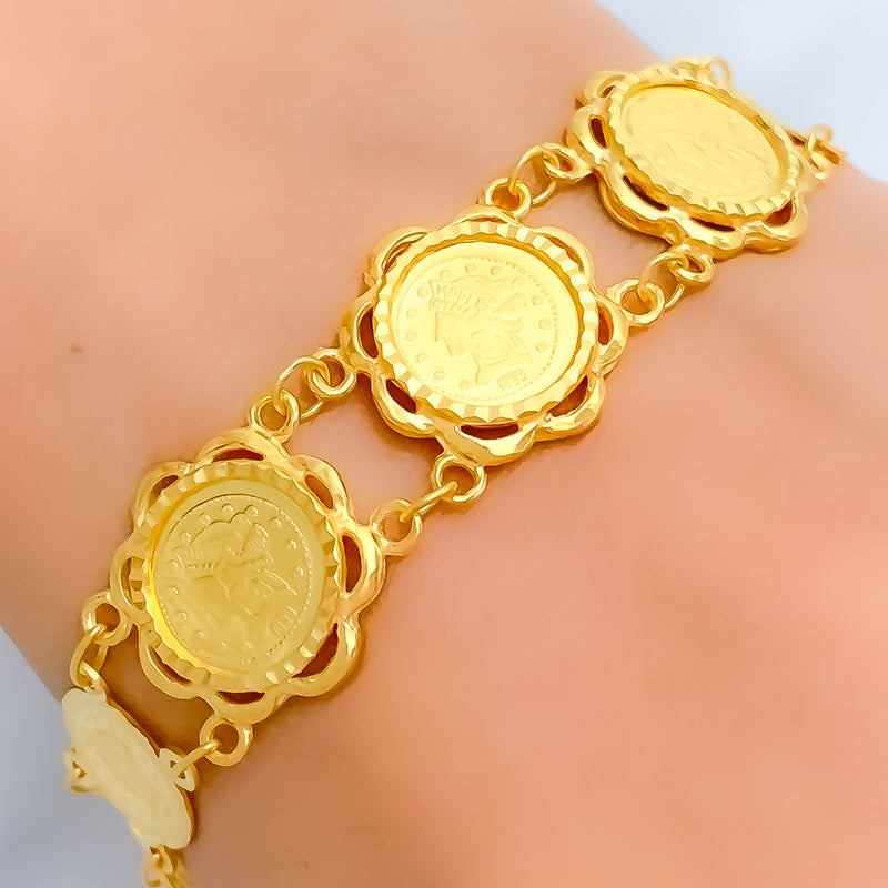 Regal Decorative Coin Bracelet