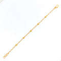 Radiant Sleek 22k Gold Pearl Bracelet