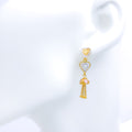 Gorgeous Shimmering 22k Gold Heart Earrings