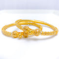 Classy Festive 22k Gold Bangle Pair