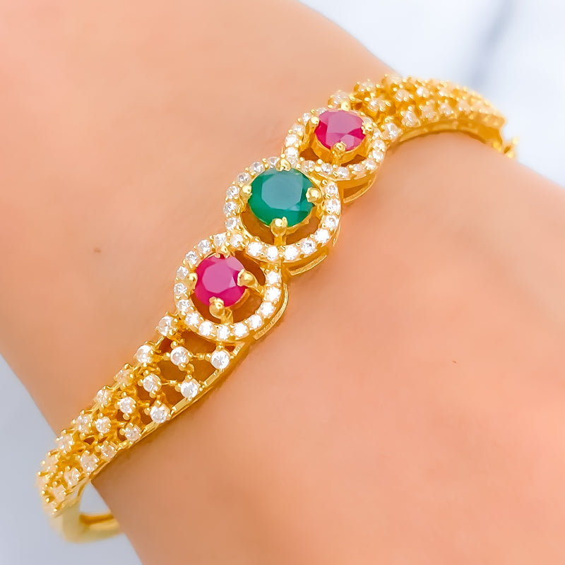 Impressive Bright CZ Bangle Bracelet