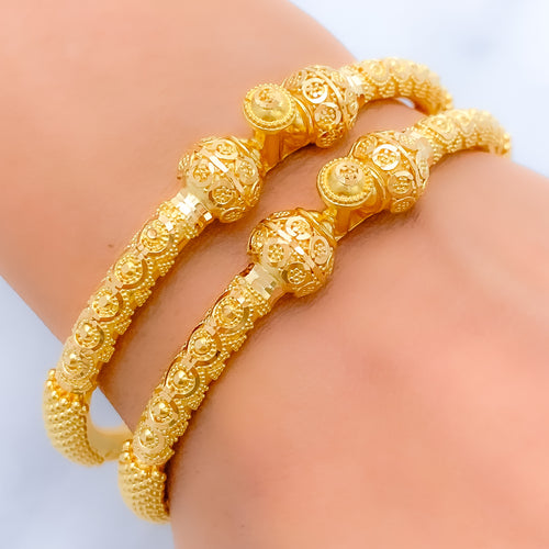 Classy Festive 22k Gold Bangle Pair