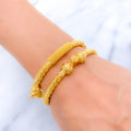 Classy Festive 22k Gold Bangle Pair