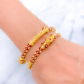 Traditional Red + White Meenakari 22k Gold Bangles