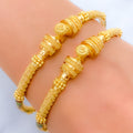 Stately Striking 22k Gold Pipe Bangles