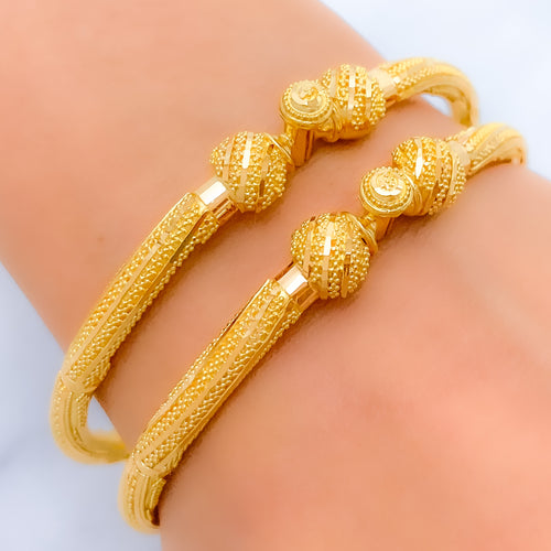 Unique High Finish 22k Gold Bangles