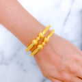 Magnificent Glossy 22k Gold Bangle Pair