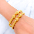 Magnificent Glossy 22k Gold Bangle Pair