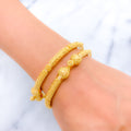 Magnificent Glossy 22k Gold Bangle Pair