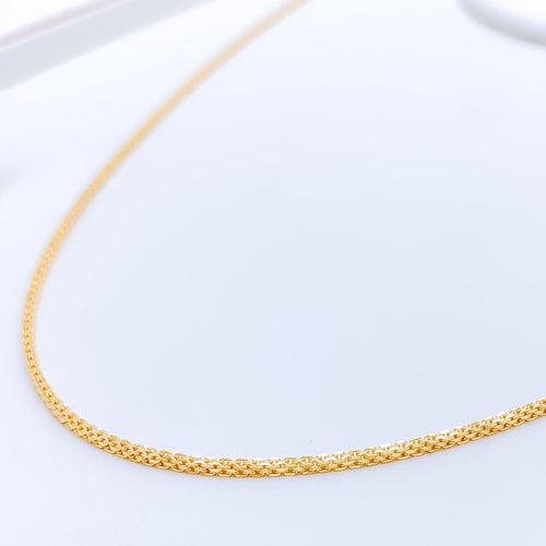 Subtle Interlink 22K Gold Chain - 16"