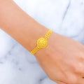 Stunning Floral 22k Gold Leaf Bracelet