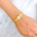 Adjustable Posh Cutout 22k Gold Bolo Bracelet