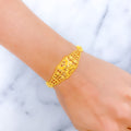 Noble Stately Square 22k Gold Bracelet