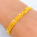 Exclusive Shimmering 22k Gold Flat Bracelet