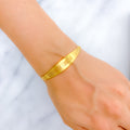 Upscale Tapered 22k Gold Bolo Bracelet