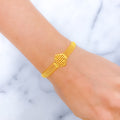 Unique Lightweight 22k Gold Beaded Bracelet