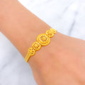 Decorative Graduated 22k Gold Dome Bracelet