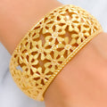 Elevated Floral Cutout Cuff Bangle