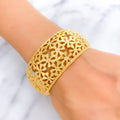 Elevated Floral Cutout Cuff Bangle