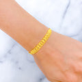 Sleek Flat Lightweight 22k Gold Bracelet