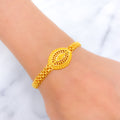 Trendy Marquise Link 22k Gold Bracelet