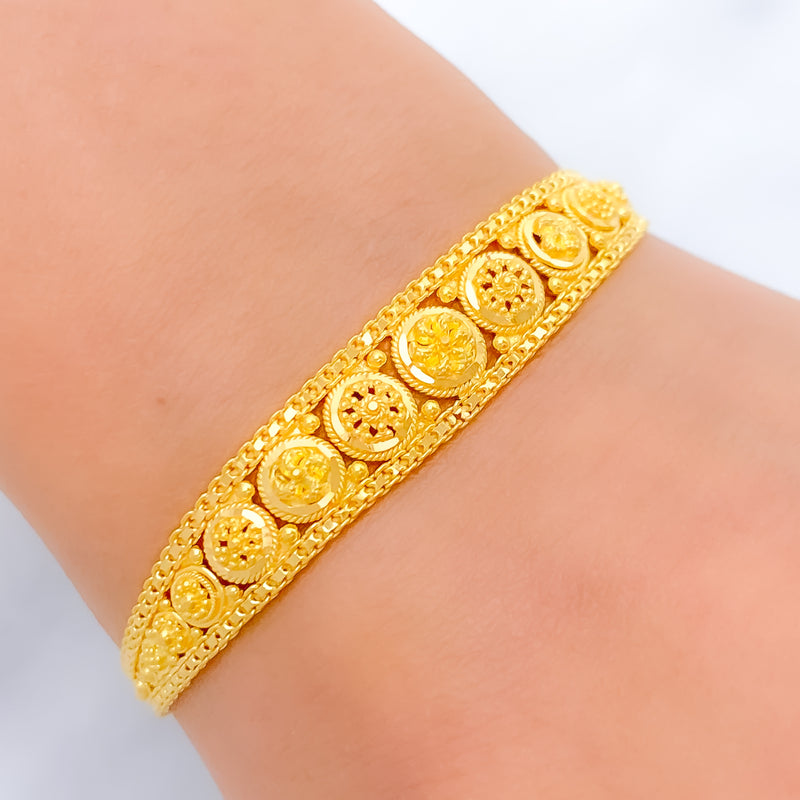 Sophisticated Slender 22k Gold Bracelet